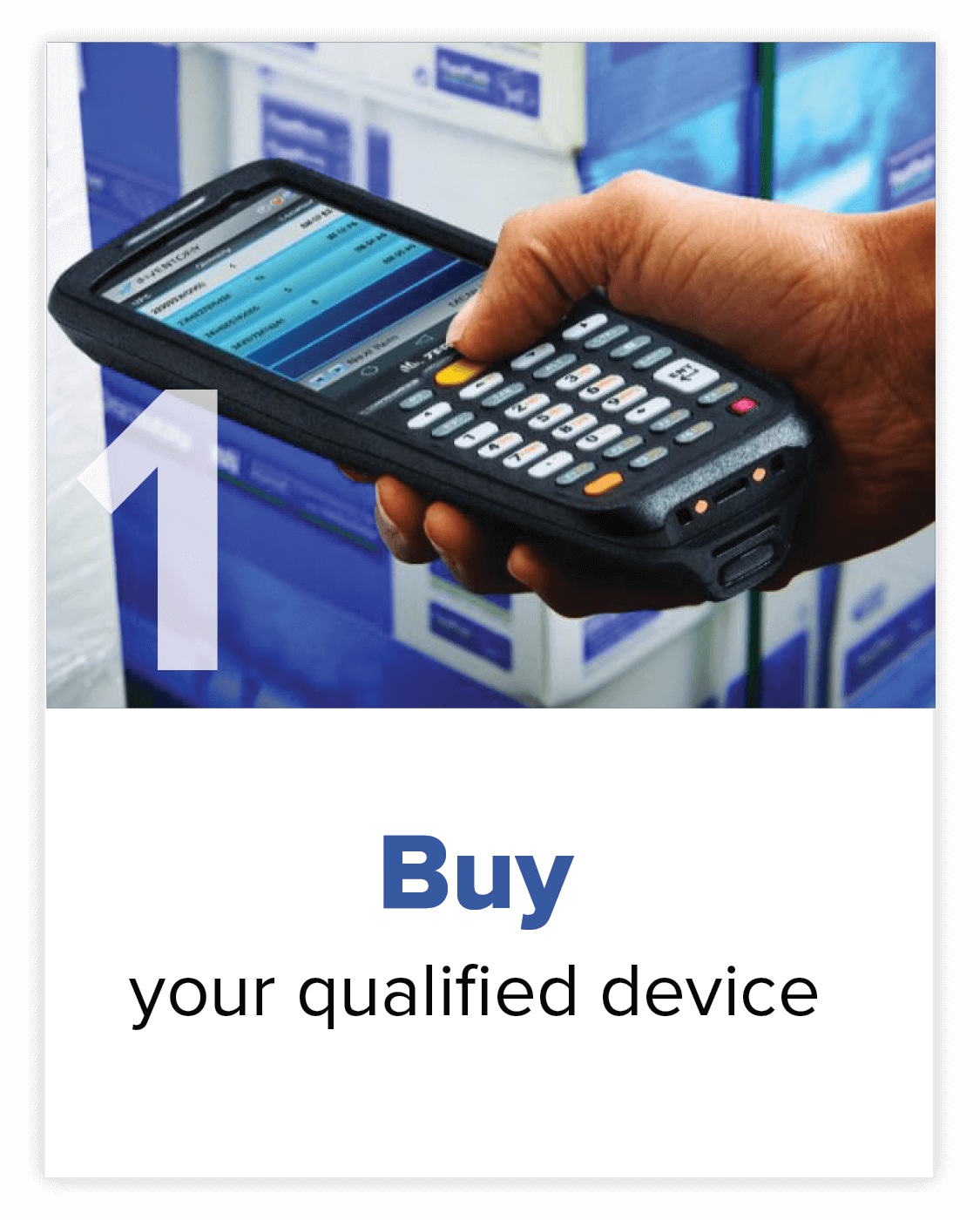 step 1 in trade in buy a qualified device